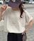【Enlude】同色刺繍カレッジロゴTシャツ《ユニセックス》