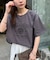 【Enlude】同色刺繍カレッジロゴTシャツ《ユニセックス》