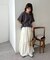 【Enlude】同色刺繍カレッジロゴTシャツ《ユニセックス》