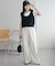 ライトオンス裏毛センタープレスワイドパンツ