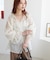 花柄刺繍衿フリルシャツ