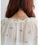 花柄刺繍衿フリルシャツ