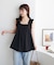 肩ギャザーノースリチュニック