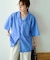【Enlude】裾ドロストオープンカラーオーバーシャツ《ユニセックス》
