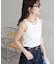 カップ付きリブタンクトップ