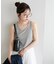 カップ付きリブタンクトップ