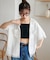 レース使い開襟シャツ