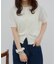 【umm.】ドットジャガードスカラップ半袖カーディガン