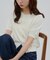 【umm.】ドットジャガードスカラップ半袖カーディガン