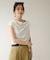 【Noka】シャイニーリブドレープTシャツ