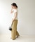 【Noka】シャイニーリブドレープTシャツ
