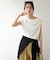 【Noka】シャイニーリブドレープTシャツ