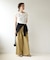【Noka】シャイニーリブドレープTシャツ
