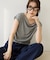 【Noka】シャイニーリブドレープTシャツ
