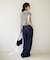 【Noka】シャイニーリブドレープTシャツ
