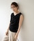 【Noka】シャイニーリブドレープTシャツ
