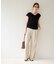 【Noka】シャイニーリブドレープTシャツ