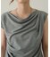 【Noka】シャイニーリブドレープTシャツ