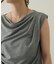 【Noka】シャイニーリブドレープTシャツ