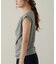 【Noka】シャイニーリブドレープTシャツ