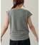【Noka】シャイニーリブドレープTシャツ
