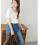 リブUネックTシャツ