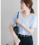 リブUネックTシャツ