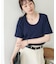 リブUネックTシャツ