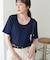 リブUネックTシャツ