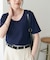 リブUネックTシャツ