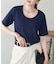 リブUネックTシャツ