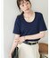 リブUネックTシャツ