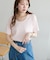 リブUネックTシャツ