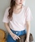 リブUネックTシャツ