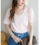リブUネックTシャツ