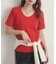 リブUネックTシャツ