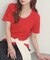 リブUネックTシャツ