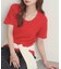 リブUネックTシャツ