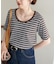リブUネックTシャツ