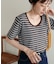 リブUネックTシャツ
