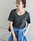 リブUネックTシャツ