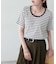 リブUネックTシャツ