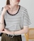 リブUネックTシャツ