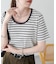リブUネックTシャツ
