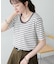 リブUネックTシャツ