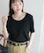 リブUネックTシャツ