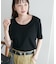 リブUネックTシャツ