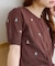 【前後2WAY】花柄刺繍半袖カーディガン