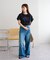 ラインストーンロゴTシャツ