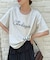 【umm.】コード刺繍ロゴ半袖Tシャツ